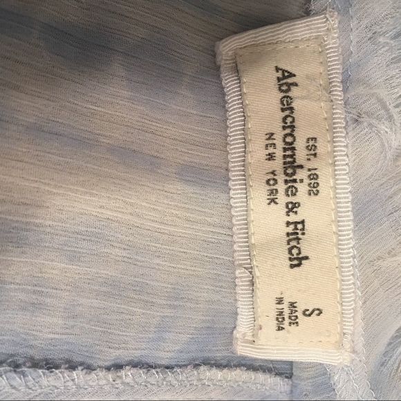 Blue Beaded Abercrombie & Fitch Sheer Top - Picture 3 of 8